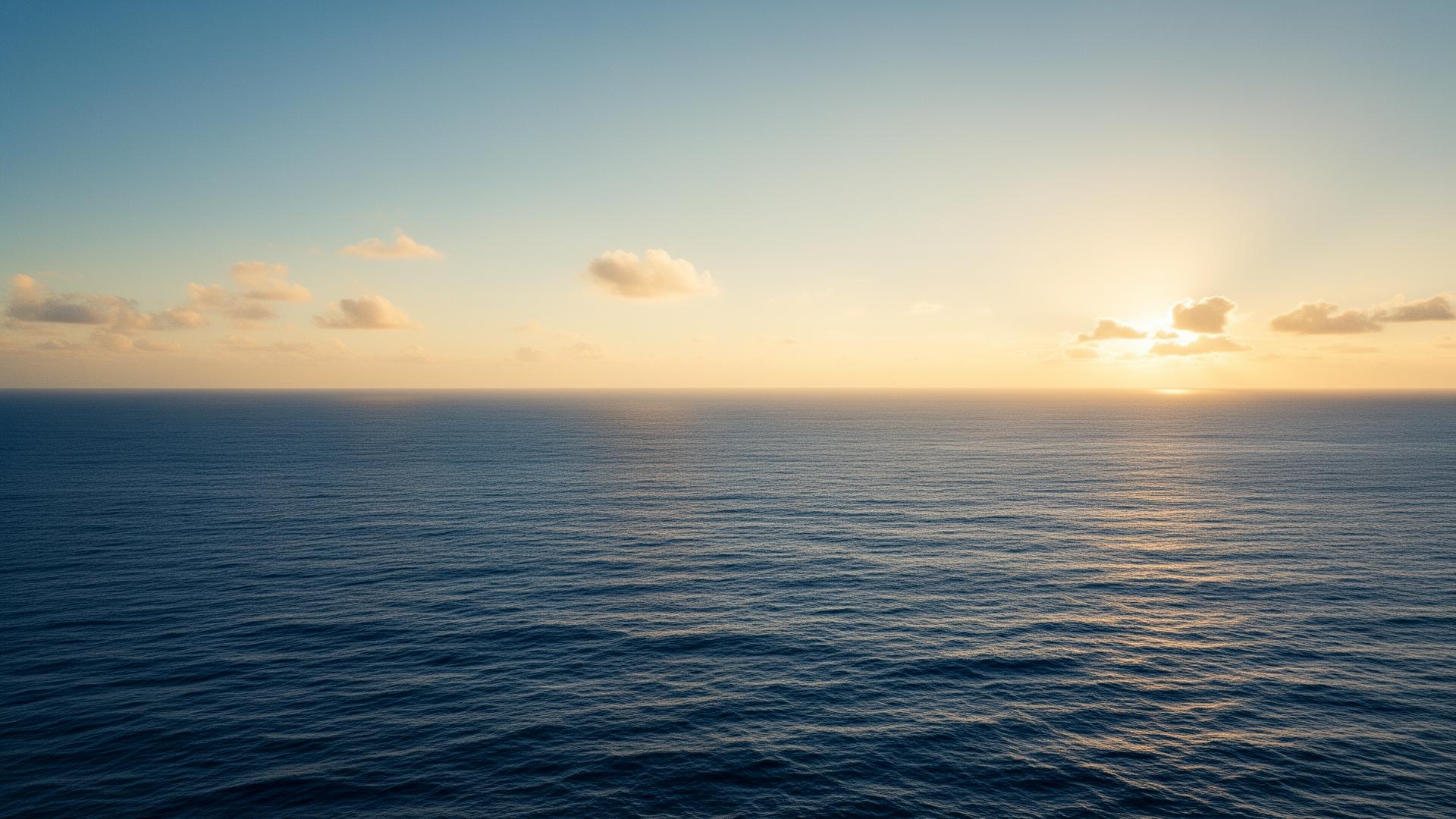 Open sea at golden hour — the untapped potential